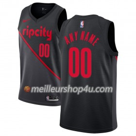 Maillot Basket Homme Portland Trail Blazers Personnalisé 2018-19 Nike City Edition Noir Swingman